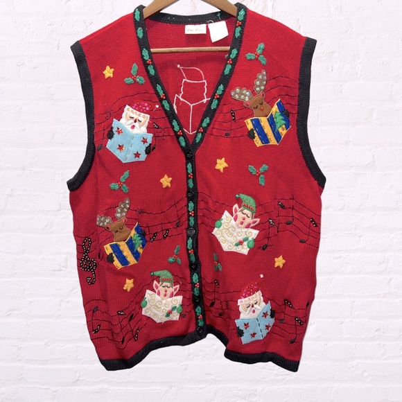 Bobbie Brooks Sweaters - Bobbie Brooks Women’s Plus Size 22w/24w Christmas Sweater Vest